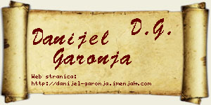 Danijel Garonja vizit kartica